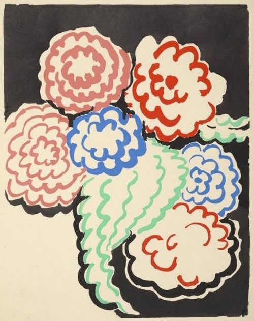 Papier gouaché motif Delaunay