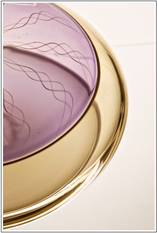 Galet de verre de couleur rose, souffle bouche par Verre Chez Soi