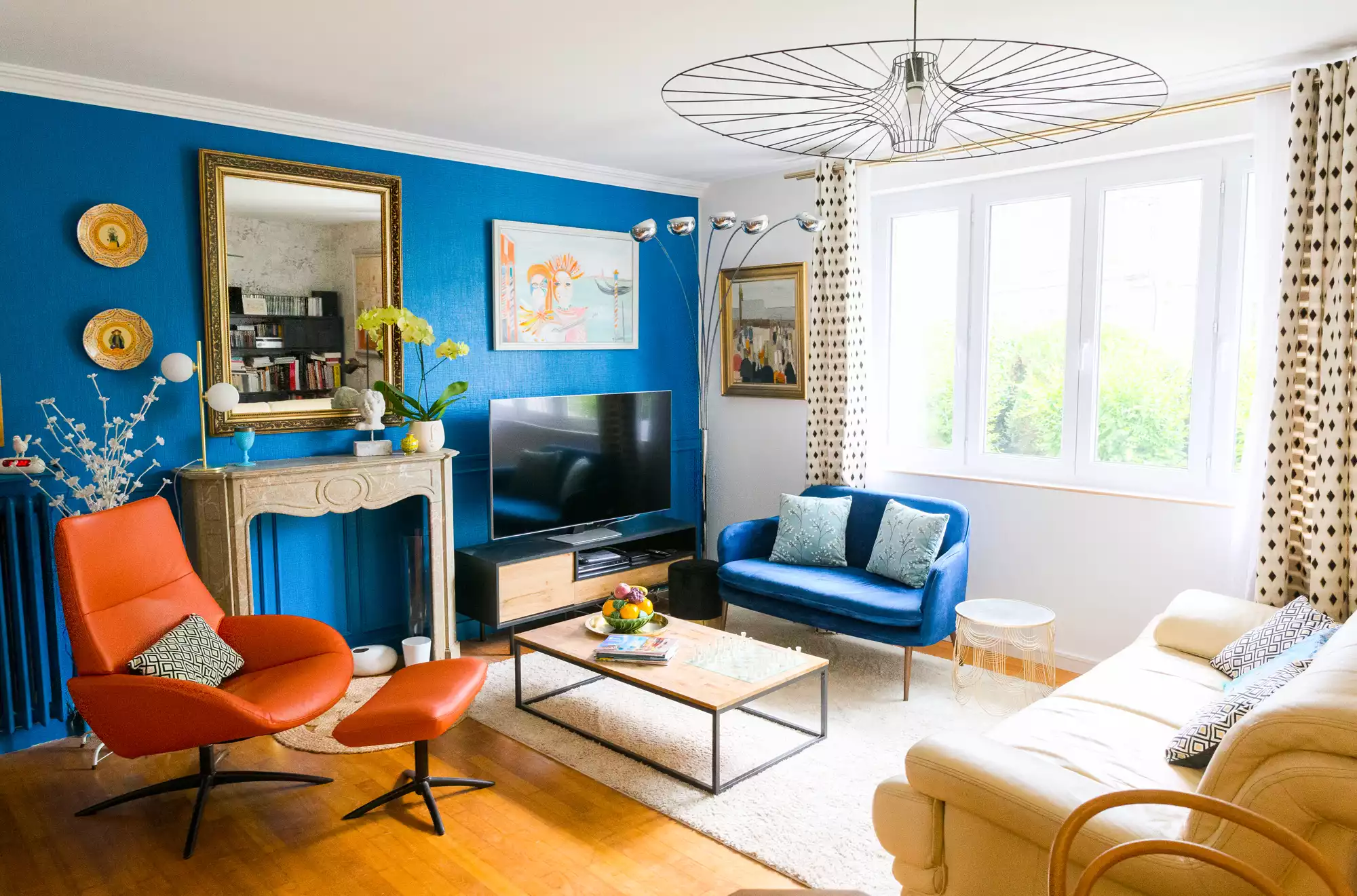 decoration appartement tonalite bleu horizon coquelicot